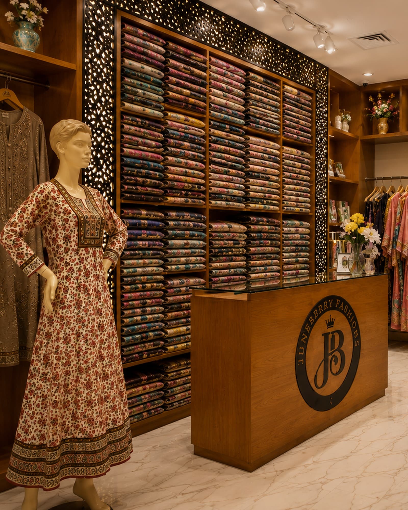 Inside the Juneberry Fashions store in Al Ain
